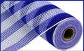 10.5"X10Yd Faux Jute/Pp Small Stripe Royal Blue/White RY831965 - DecoExchange