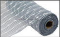 10.5"X10Yd Metallic Snowball Mesh Grey/Silver/White RY8200M9 - DecoExchange