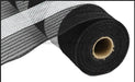 10.5"X10Yd Poly/Faux Jute/Cotton Stripe Black/White Ry800462 - DecoExchange