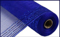 10.5"X10Yd Tinsel/Foil Wide Border Mesh Royal Blue RY850725 - DecoExchange