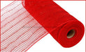 10.5"X10Yd Tinsel/Pp/Foil Mesh Red RY840024 - DecoExchange