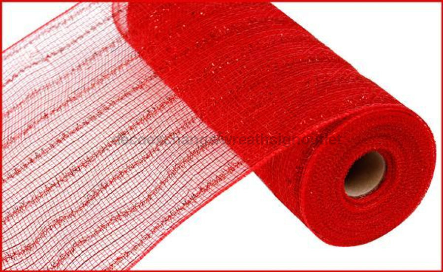 10.5"X10Yd Tinsel/Pp/Foil Mesh Red RY840024 - DecoExchange