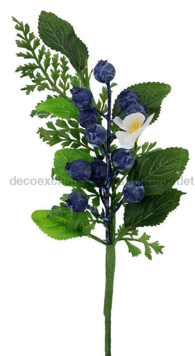 10’’L Mixed Greenery Blueberry Pick Blue/Green/White/Yellow Ec8257