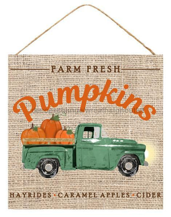 10"Sq Farm Fresh Pumpkins Natural/Blue/Green/Orange AP8565 - DecoExchange®