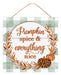 10’Sq Pumpkin Spice Glitter Sign Crm/Org/Brn/Rst/Mstd/Grn Ap8895