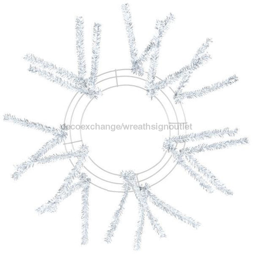 10"Wire, 20"Oad Pencil Work Wreath X12 Ties,Irid Whte XX167950 - DecoExchange