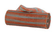 10’X10Yd Horizontal Wide Stripe Mesh Dark Orange/Light Teal Re8902Tk