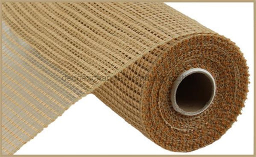 10"X10Yd Horizontal Wide Stripe Mesh Natural RE890018 - DecoExchange®