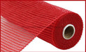 10X10Yd Horizontal Wide Stripe Mesh Red Re890024