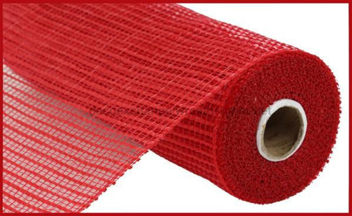 10X10Yd Horizontal Wide Stripe Mesh Red Re890024