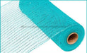 10"X10YD METALLIC MESH Aqua / Turqoise Foil RE130158 - DecoExchange