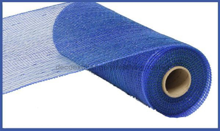 10"X10YD METALLIC MESH Peacock Blue W/Royal Foil RE1301MX - DecoExchange