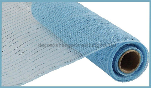 10’’X10Yd Metallic Mesh Turq Blue W/Turq Foil Re130144