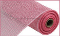 10"X10Yd Multi Poly Burlap Mesh Pink/White RP815937 - DecoExchange