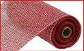 10"X10Yd Multi Poly Burlap Mesh Red/White RP815934 - DecoExchange