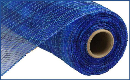 10"X10YD MULTI STRIPE MESH Navy/Royal/Turq RE1382NW - DecoExchange