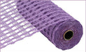 10"X10YD POLY BURLAP CHECK MESH Lavender RP812813 - DecoExchange