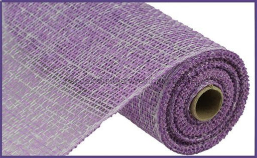 10"X10Yd Two-Tone Poly Burlap Mesh Lavender/White RP8155M1 - DecoExchange