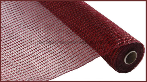 10’’X10Yd Wide Foil Mesh Burgundy W/Red Foil RE136605 Mesh