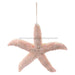 11"L X 2.25"H Pearl Glitter Starfish Orn Pink Sand/Ivory/Gold XJ7050 - DecoExchange