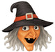 12.25’’L X 12’’H Metal/Embossed Witch Head Orange/Grey/Black MD1379A3 Sign