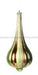 12.5" SLENDER TEARDROP woody glitz Lime/Brown ornament XY3468HJ - DecoExchange