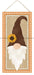 12.5"H X 6"L FALL GNOME With CHECK BORDER White/ORNG/BEIGE/BRN AP702120 - DecoExchange