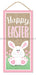 12.5’’H X 6’’L Happy Easter W/Bunny Sign Pink/White/Brown/Green Ap738988
