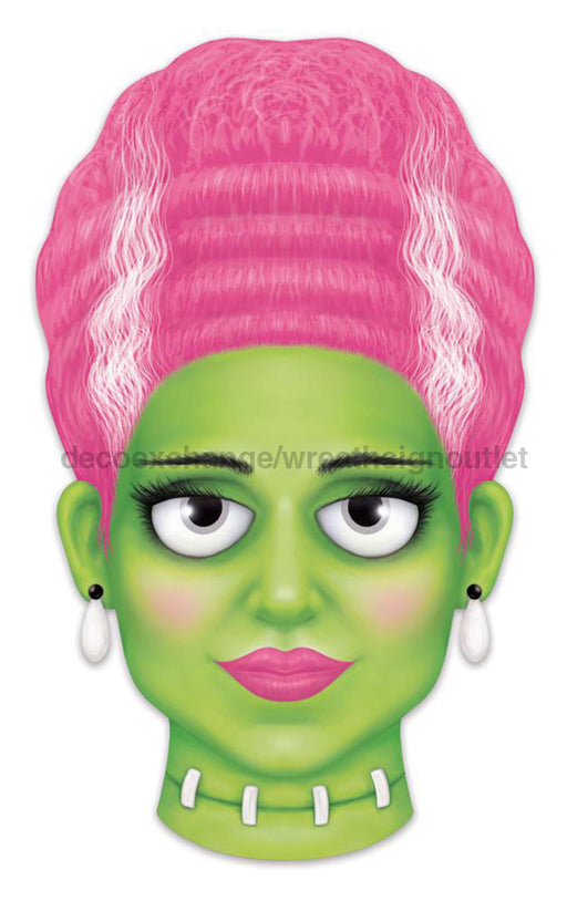 12.5’’H X 7.5’’L Mrs. Frankenstein Sign Green/Pink/White/Grey/Blk MD1452A7 Sign