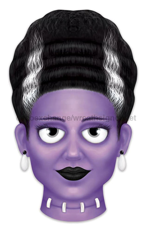12.5’’H X 7.5’’L Mrs. Frankenstein Sign Purple/White/Grey/Black MD1452A8 Sign