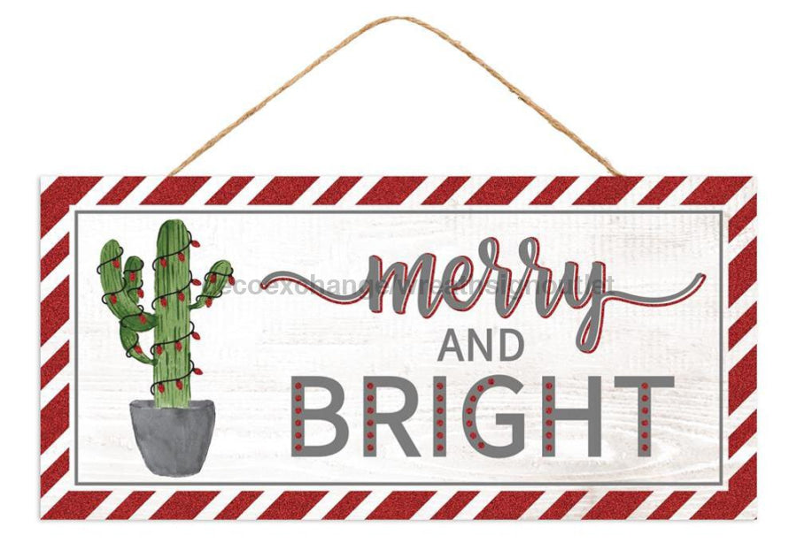 12.5’L X 6’H Merry & Bright Cactus Glttr White/Grey/Red/Green Ap8857