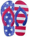 12.75"Hx10"L Metal Patriotic Flip Flops Red/White/Blue HJ9020 - DecoExchange