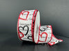 Wht Stn/Love Book Script/Blk-Rd Hrts, 1.5"X10Y 12607-09-21 - DecoExchange®