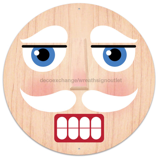 12’’Dia Nutcracker Face Sign Tan/Blue/Red/Black/White MD149127 sign