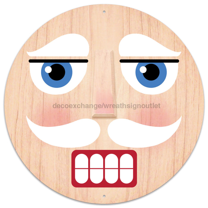 12’’Dia Nutcracker Face Sign Tan/Blue/Red/Black/White MD149127 sign