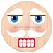 12’’Dia Nutcracker Face Sign Tan/Blue/Red/Black/White MD149127 sign