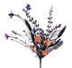 12’’L Fabric Flower/Eva Leaf/Beads Bush Purple/Orange/Black Fh812575 Greenery