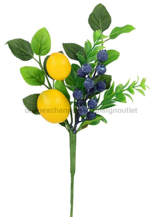 12’’L Mixed Greenery Lemon Blueberry Pick Yellow/Blue/Green Ec8259