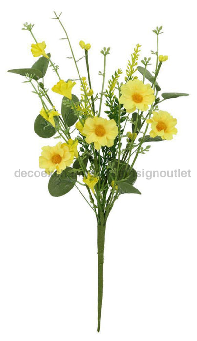 12’’L Spring Daisy/Eucalyptus Pick Yellow/Green Fh797529 Greenery