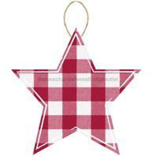 12"L X 11.75"H Check Star Red/Lt Red/White AP858424 - DecoExchange