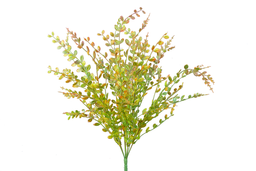 Plastic Boxwood Bush - 7 Stems 22" 13137FA - DecoExchange®