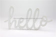 14.25"L X 7.5"H Mdf "Hello" White AB245727 - DecoExchange