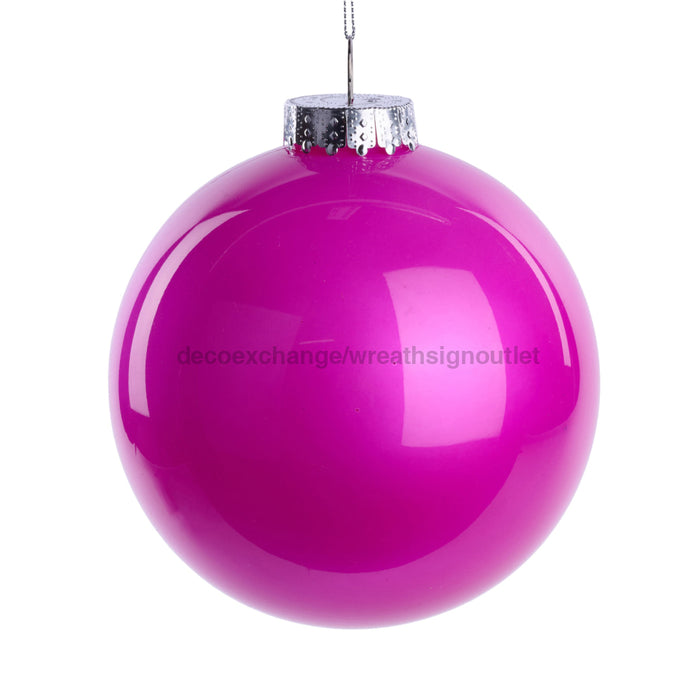 150Mm Dia Lacquer/Glass Look Ornament Fuchsia XH966307 Attachment