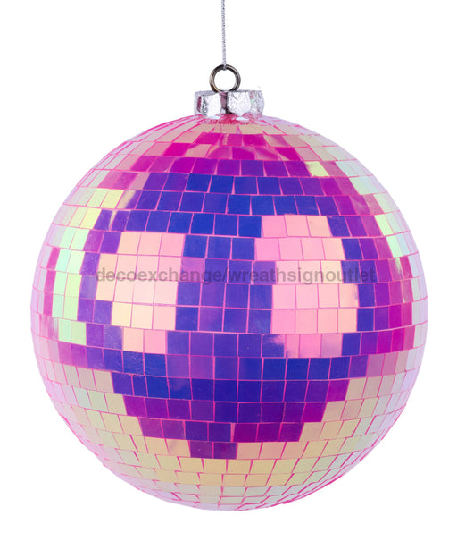 150Mm Irid Mirror Ball Ornament Pink XJ718022 Attachment