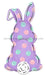 15"Hx7.9"L Metal Bunny Bottom Sign Lavender/Light Pink/Mint/Black/White MD1122 - DecoExchange