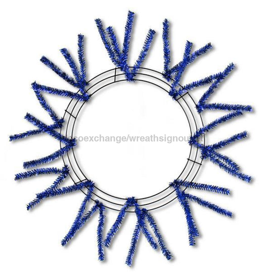 15"WIRE,25"OAD-PENCIL WORK WREATH 18 TIES M ROY BLUE XX751125 - DecoExchange
