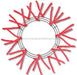 15’Wire 25’Oad - Pencil Work Wreath X18 Ties Red Xx750424 Wreath Frame