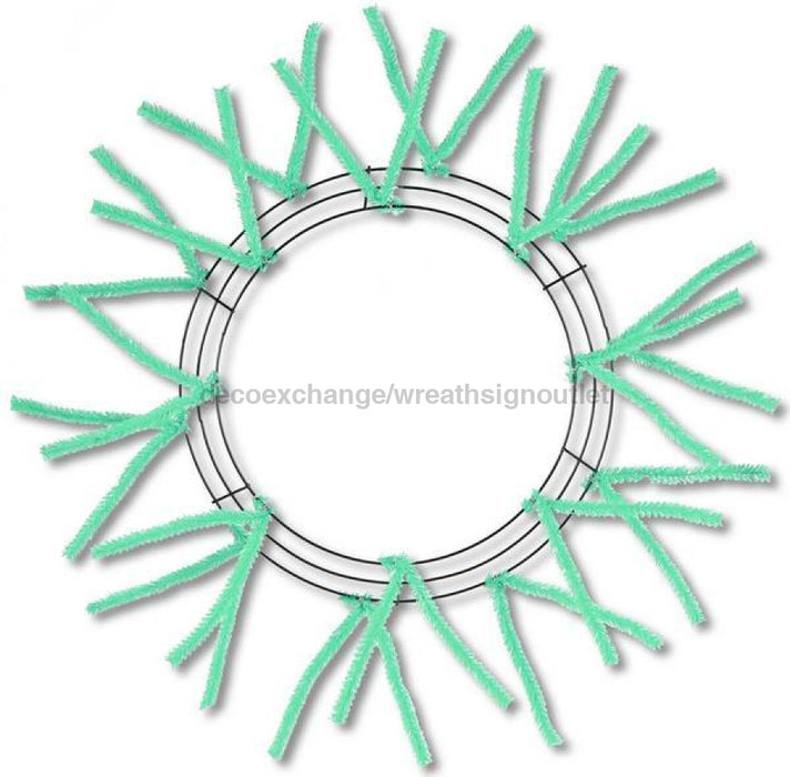 15"Wire,25"Oad-Pencil Work Wreath X18 Ties,Seafoam XX750470 - DecoExchange