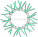 15"Wire,25"Oad-Pencil Work Wreath X18 Ties,Seafoam XX750470 - DecoExchange