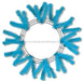 15"Wire, 25"Oad Work Wreath X18 Ties, Turquoise XX748841 - DecoExchange